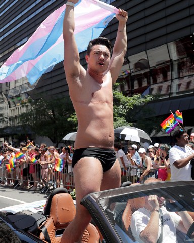 Schuyler Bailar participated as a Grand Marshal in the annual New York City Pride March on Sunday, June 26, 2022 in New York City. The annual celebration of LGBTQ pride returned to full capacity this year after being cancelled in 2020 and scaled back in 2021 due to the COVID-19 pandemic. 
 (Photo by Andrew Schwartz)
The New York City Pride March 2022, ny, Usa - 26 Jun 2022