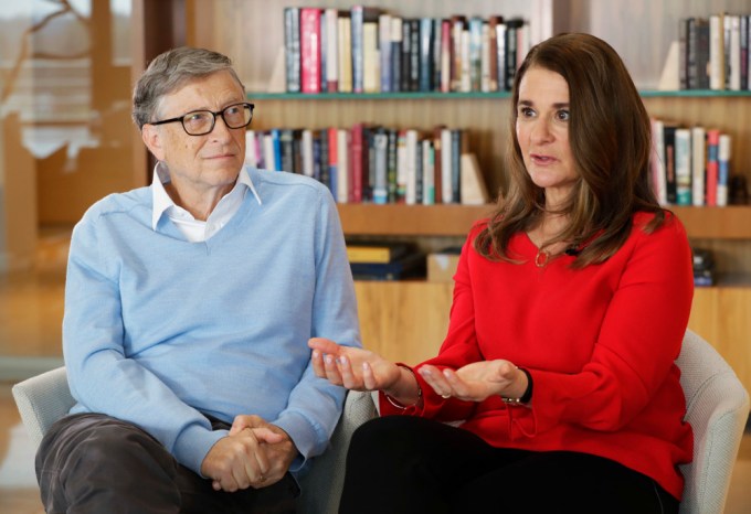 Bill & Melinda Gates during an interview