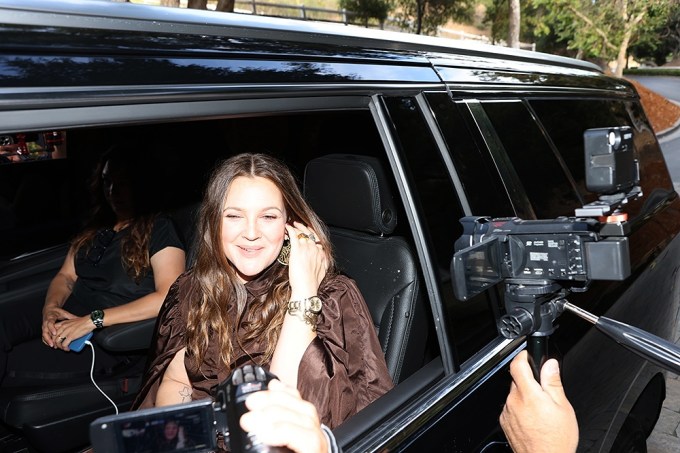 Drew Barrymore Arrives at Britney Spears & Sam Asghari’s Wedding