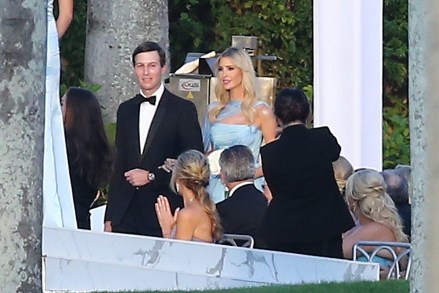 Palm Beach, CA  - Ivanka Trump could be seen holding Tiffany Trump's wedding dress her during her wedding to Michael Boulos in Palm Beach.

Pictured: Ivanka Trump, Jared Kushner

BACKGRID USA 12 NOVEMBER 2022 

USA: +1 310 798 9111 / usasales@backgrid.com

UK: +44 208 344 2007 / uksales@backgrid.com

*UK Clients - Pictures Containing Children
Please Pixelate Face Prior To Publication*