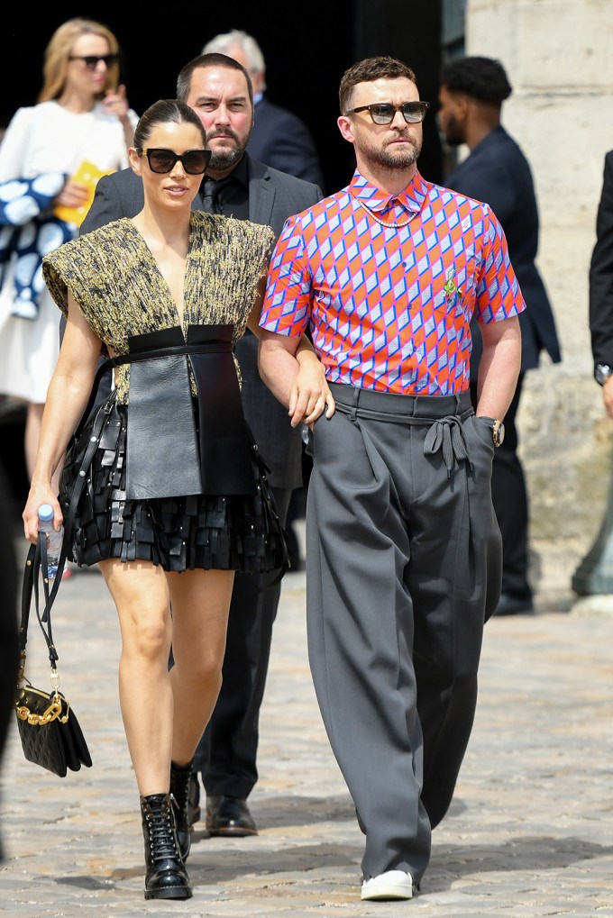 Justin Timberlake & Jessica Biel At Louis Vuitton