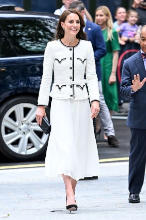 Catherine Princess of Wales
Catherine Princess of Wales reopens the National Portrait Gallery, London, UK - 20 Jun 2023
The Princess of Wales, Patron of the National Portrait Gallery, will reopen the Gallery on Tuesday 20th June, following an extensive, three-year refurbishment programme. The transformation of the National Portrait Gallery marks the biggest redevelopment project that the building has seen since 1896. The refurbishment programme has seen a comprehensive redisplay of the Collection in beautifully refurbished galleries, including more than 50 new acquisitions, and the restoration of the Grade I listed building. The Gallery will reopen to members of the public from Thursday 22nd June. On the Gallery's forecourt, The Princess will meet with Jamie Fobert, Project Architect, and award-winning artist Tracey Emin, who was commissioned to create an artwork for the Gallery's new doors, incorporating 45 carved brass panels, representing 'every woman, throughout time'.