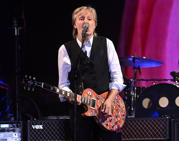 Paul McCartney Rocks Out At Glastonbury Festival