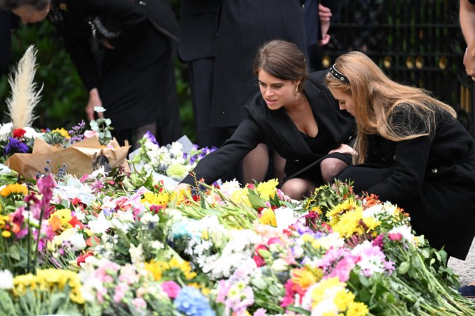 Princess Eugene & Princess Beatrice pay respects