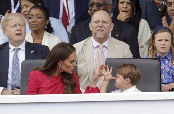 Prince Louis Makes A Funny Face At Mom Kate Middleton At The Platinum Jubilee