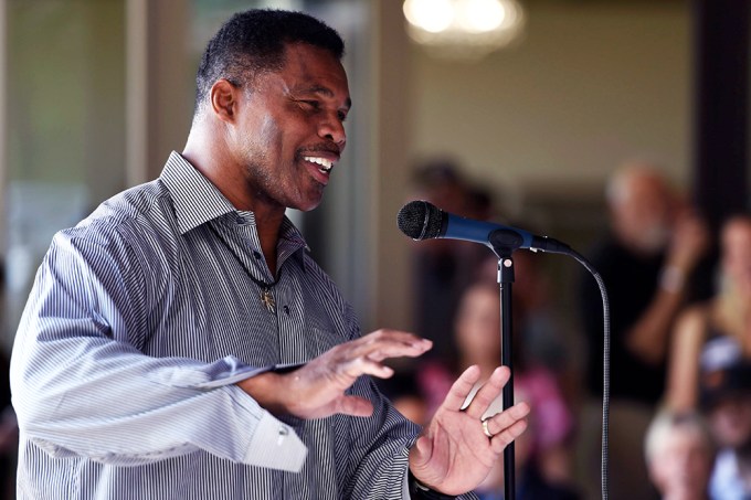 Herschel Walker Speaks At A Campaign Event