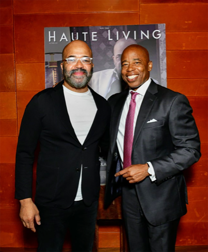 Jeffrey Wright celebrated his Haute Living New York cover alongside NY Mayor Eric Adams