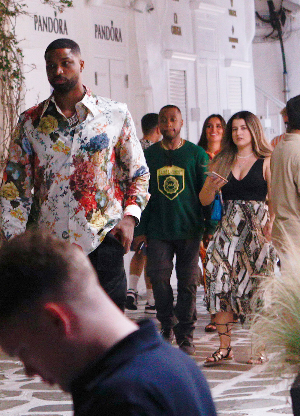 EXCLUSIVE: Khloe Kardashian's ex Tristan Thompson takes a stroll while vacationing in Mykonos