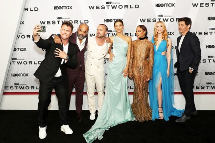 (L-R) Luke Hemsworth, Jeffrey Wright, Aaron Paul, Angela Sarafryan, Tessa Thompson, Evan Rachel Wood, Ed Harris, and James Marsden
HBO's "WESTWORLD" Season 4 Red Carpet Premiere, Alice Tully Hall at Lincoln Center, New York, USA - 21 Jun 2022