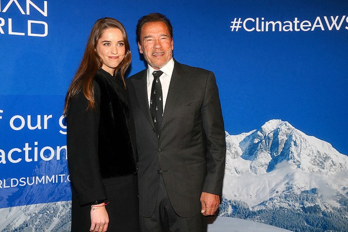 Arnold Schwarzenegger & Christina At Climate Initiative Auction