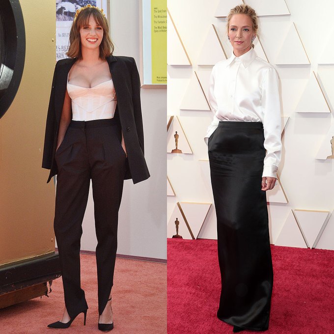 Maya Hawke & Uma Thurman Go Monochrome