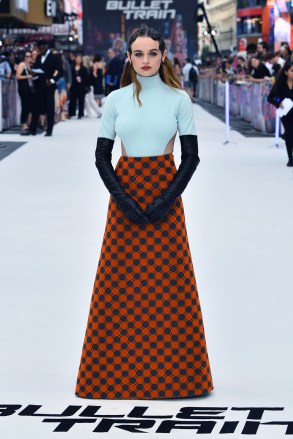 Joey King at the BULLET TRAIN Gala Screening in Leicester Square, London, on 20th July 2022
'Bullet Train' film premiere, London, UK - 20 Jul 2022
Wearing Marc Jacobs