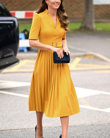 Catherine Princess of Wales
Catherine Princess of Wales visit to Royal Surrey County Hospital, Guildford, UK - 05 Oct 2022
The Princess of Wales will visit the Royal Surrey County Hospital's maternity unit to hear about the holistic support it provides to pregnant women and new mothers to ensure they receive the best possible care throughout and beyond their pregnancies. Wearing Karen Millen, High-Street brand