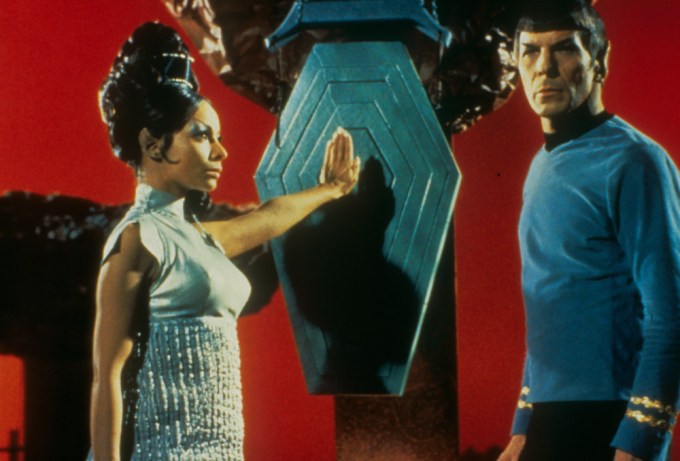 Arlene Martel and Leonard Nimoy in action