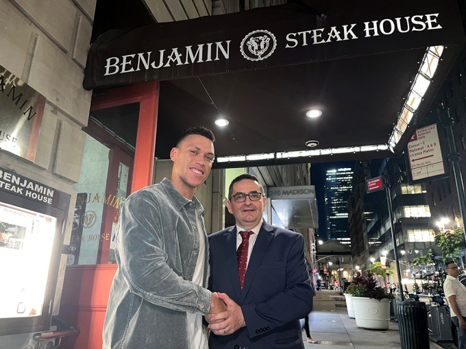 New York Yankee Aaron Judge At Benjamin Steakhouse