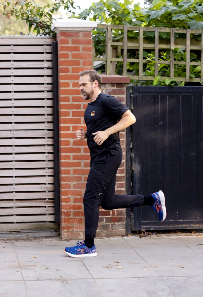 David Harbour Running In Brooks