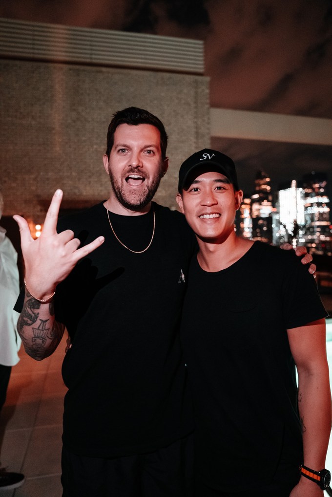 DJ Dillon Francis with El Grupo SN’s Nathan Leong
