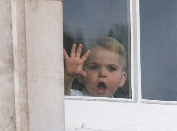 Prince Louis Watches The Trooping the Colour