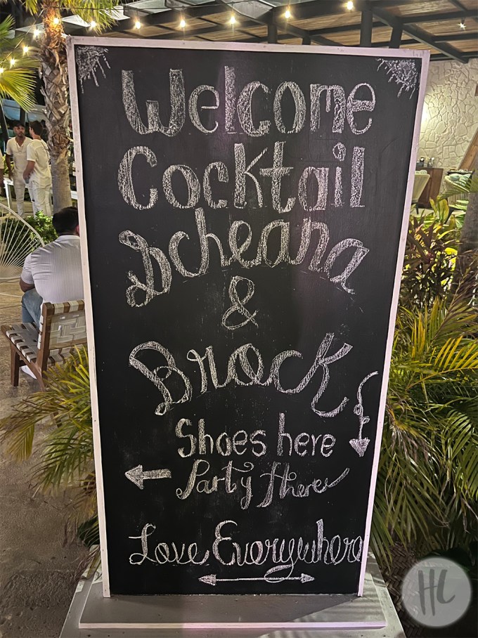 Sheana Shay Welcomed Guests To Their Wedding White Party With This Sign