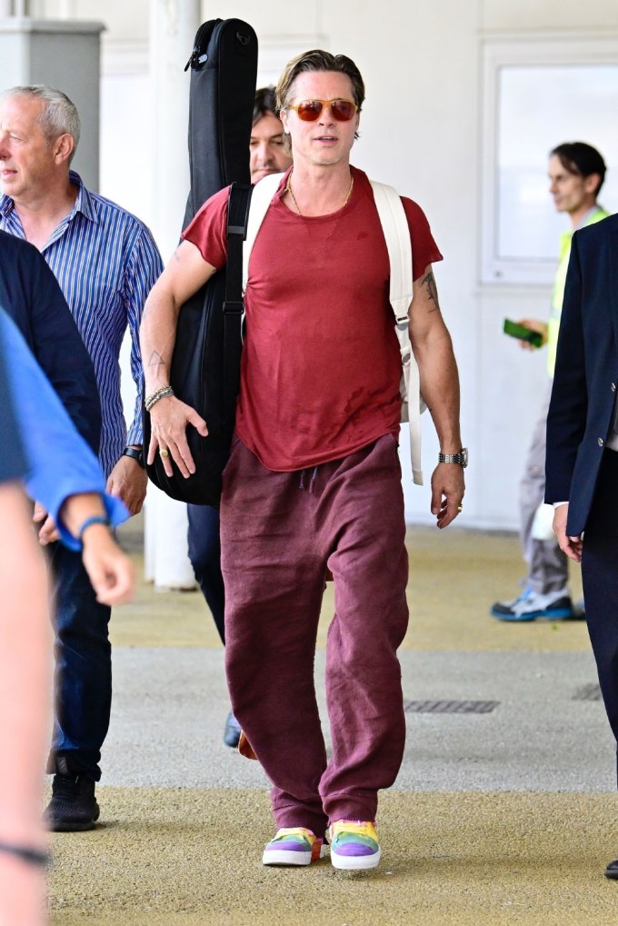 Brad Pitt Arrives At The Venice Film Festival