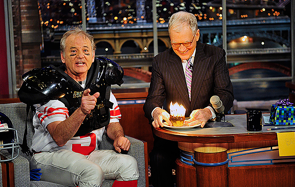 THE LATE SHOW WITH DAVID LETTERMAN, l-r: Bill Murray, David Letterman, (Season 19, Episode 81,