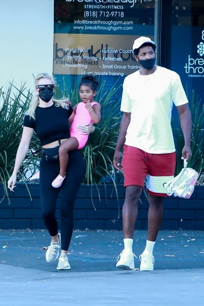 Khloe Kardashian & Tristan Thompson Take True To Gymnastics