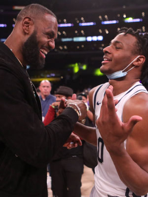 LeBron James and son