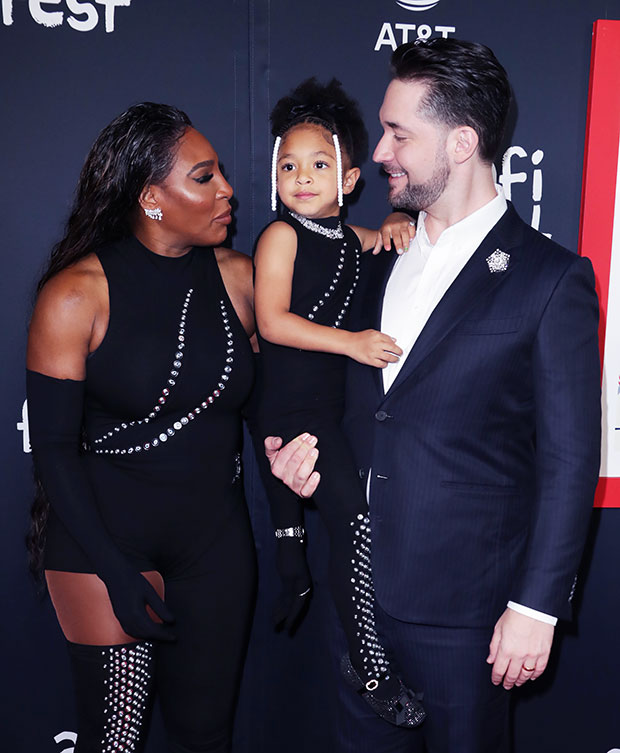 serena williams, olympia ohanian, alexis ohanian