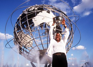 Serena Williams visits the Unisphere in New York US Open Tennis 1997 USA New YorkSport