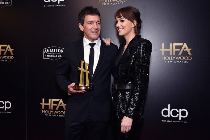 Antonio Banderas & Stepdaughter Dakota Johnson In 2019