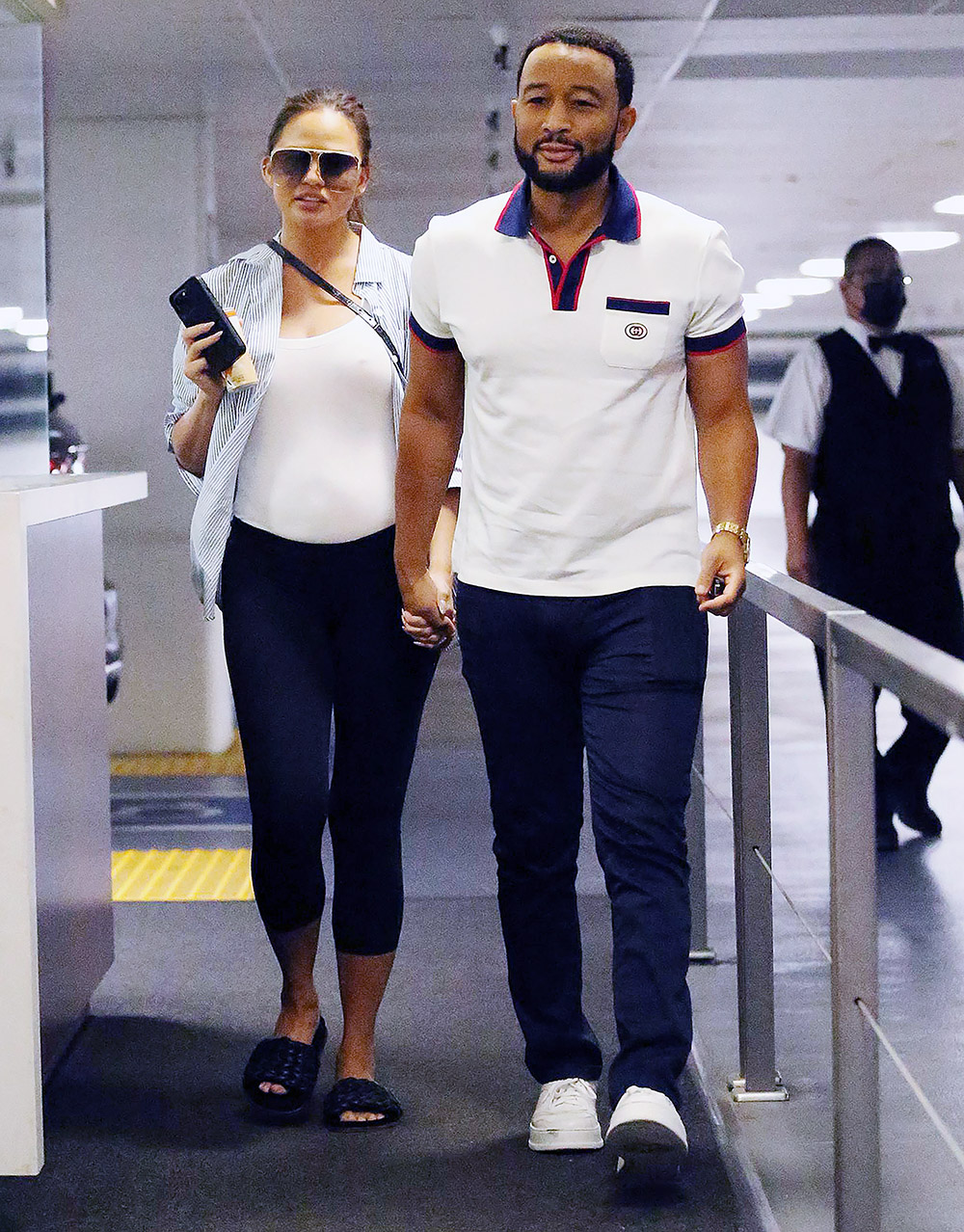 Pregnant Chrissy Teigen and John Legend at medical building, Los Angeles, CA, USA - 08 Aug 2022