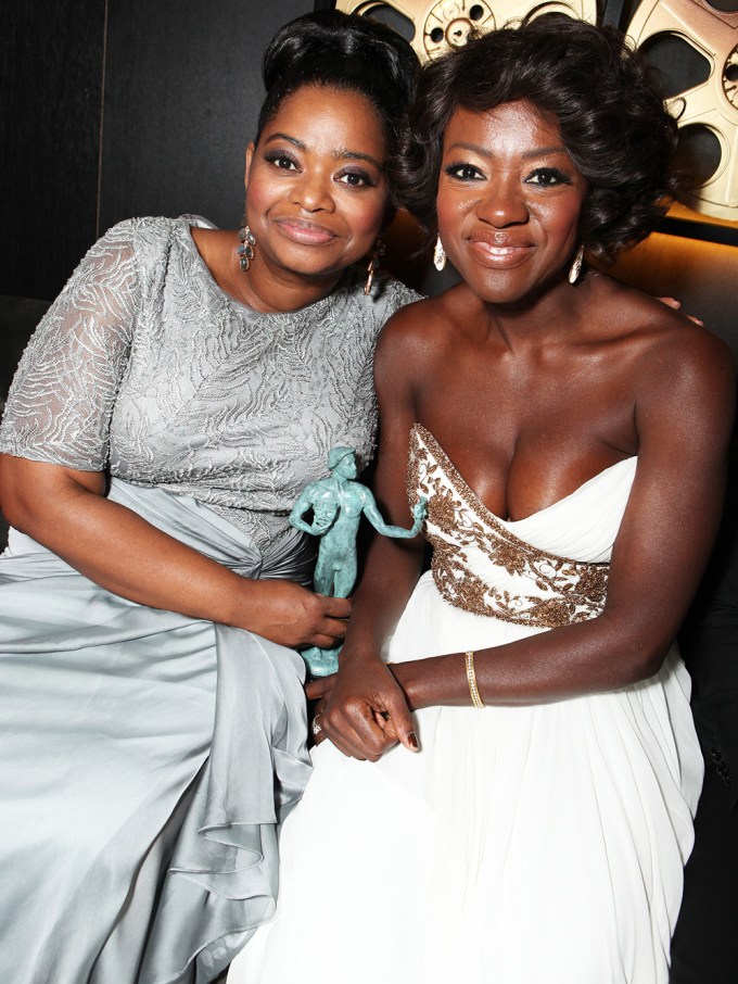 Viola Davis & Octavia Spencer At The 2012 Screen Actors Guild Awards