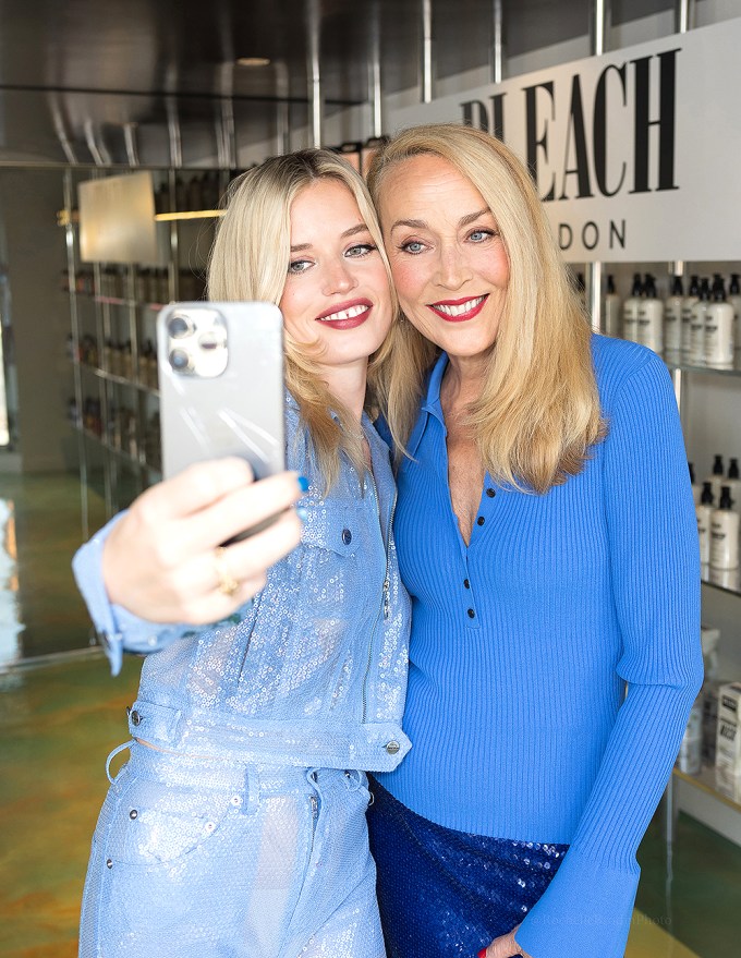 Jerry Hall and daughter Georgia May Jagger