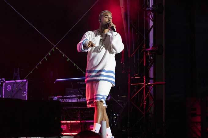 Maluma onstage at Meo Mares Vivas music festival