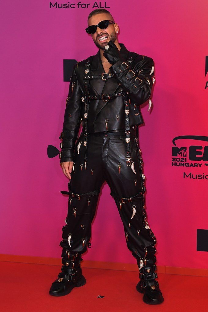 Maluma arrives at the MTV Europe Music Awards
