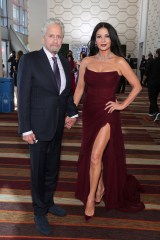 Michael Douglas, left, and Catherine Zeta-Jones arrive at the 73rd Emmy Awards on at L.A. LIVE in Los AngelesFIJI Water on the Red Carpet at the 73rd Emmy Awards, Los Angeles, United States - 19 Sep 2021