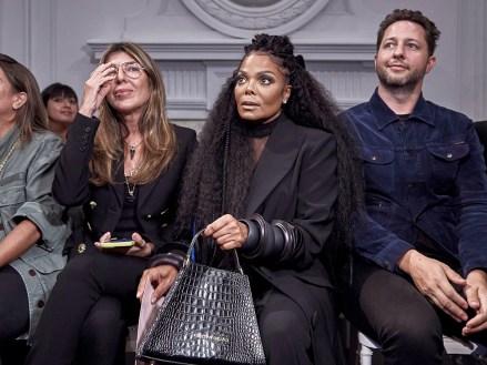 Janet Jackson, second from right, takes a seat during designer Christian Siriano's show at Fashion Week on Wednesday, Sept. 7, 202,2 in New York
Fashion Christian Siriano, New York, United States - 08 Sep 2022