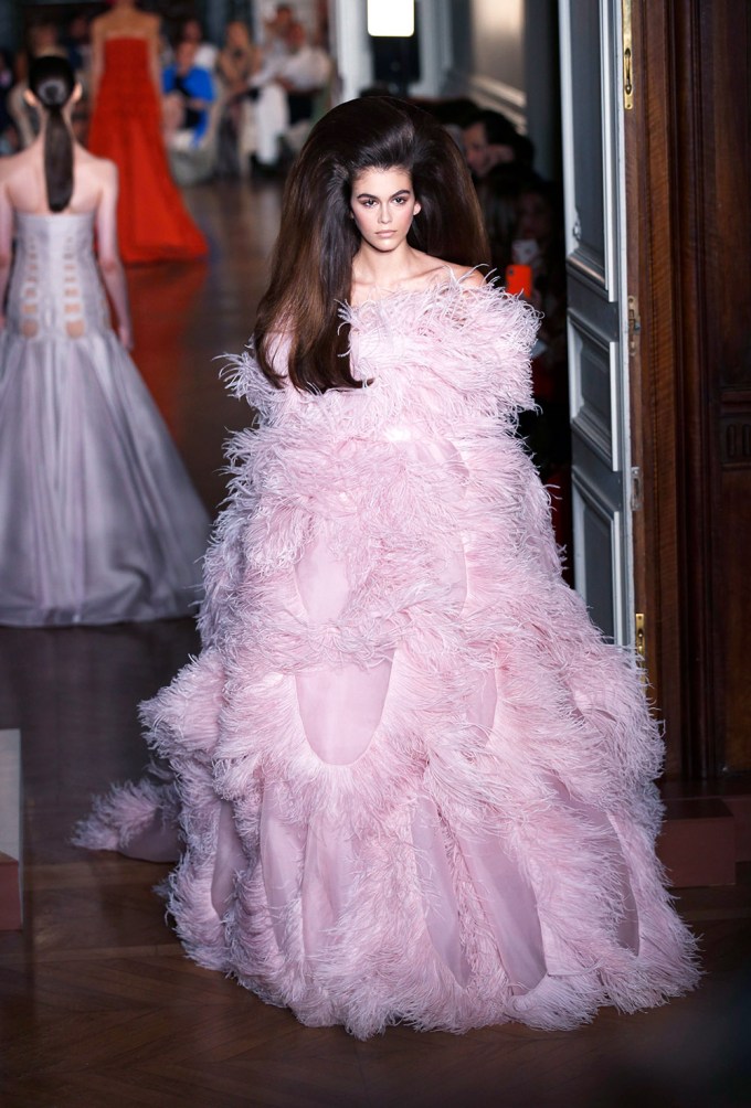 Kaia Gerber Walking For Valentino