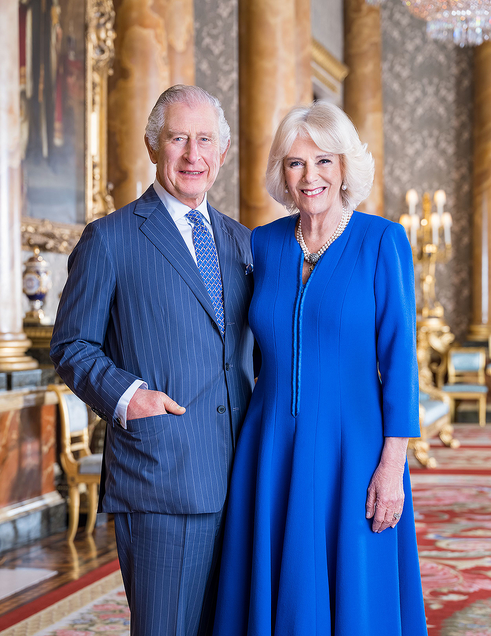 King Charles III Coronation, Blue Drawing Room at Buckingham Palace, London, UK - 04 Apr 2023