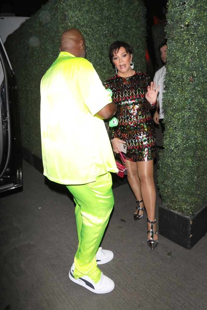 Corey Gamble & Kris Jenner at Beyonce’s 41st Birthday