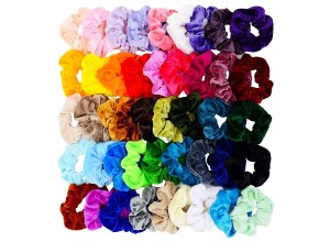 A pile of hair scrunchies.