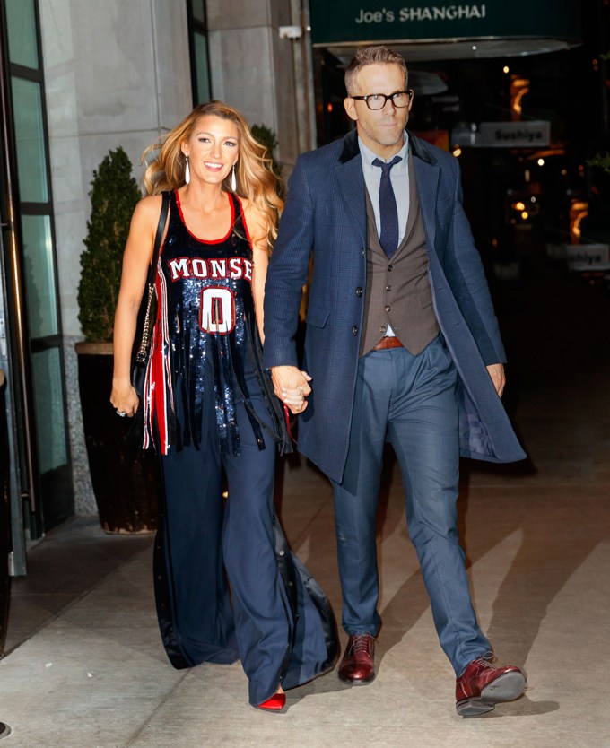 Blake Lively & Ryan Reynolds Exit a Movie Screening