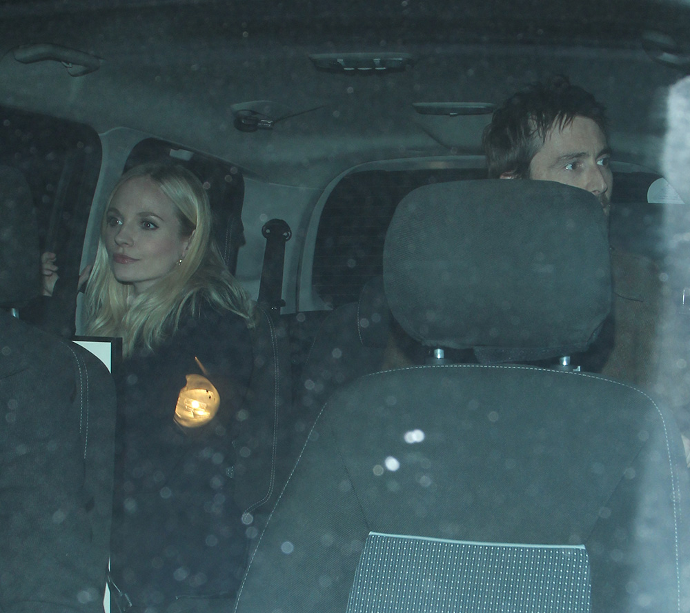 David Tennant and Georgia Moffett seen leaving the Radio Times party held at the Claridge's Hotel in London, UK