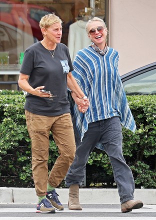 Santa Barbara, CA  - *EXCLUSIVE*  - Comedian Ellen Degeneres and actress Portia De Rossi can't contain their laughter as the happy couple pack on the PDA during a Santa Barbara stroll.

Pictured: Ellen Degeneres, Portia De Rossi

BACKGRID USA 15 OCTOBER 2022 

USA: +1 310 798 9111 / usasales@backgrid.com

UK: +44 208 344 2007 / uksales@backgrid.com

*UK Clients - Pictures Containing Children
Please Pixelate Face Prior To Publication*