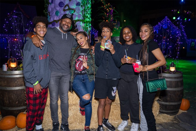 Derek Fisher and his family