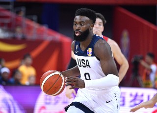 Jaylen Brown (USA) - Basketball : FIBA Basketball World Cup China 2019 Group E match between United States 93-92 Turkey at Shanghai Oriental Sports Center
USA v Turkey, FIBA Basketball World Cup, Shanghai, China - 03 Sep 2019