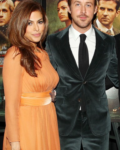 Eva Mendes, Ryan Gosling and Bradley Cooper
'The Place Beyond the Pines' film premiere, New York, America - 28 Mar 2013