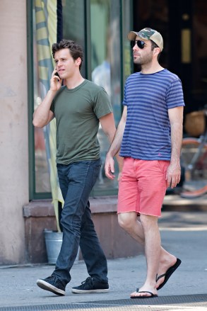 Zachary Quinto and boyfriend Jonathan Groff seen out and about in the West Village neighborhood of NYC

Pictured: Zachary Quinto,Jonathan Groff,Zachary Quinto
Jonathan Groff
Ref: SPL408693 210612 NON-EXCLUSIVE
Picture by: SplashNews.com

Splash News and Pictures
USA: +1 310-525-5808
London: +44 (0)20 8126 1009
Berlin: +49 175 3764 166
photodesk@splashnews.com

World Rights