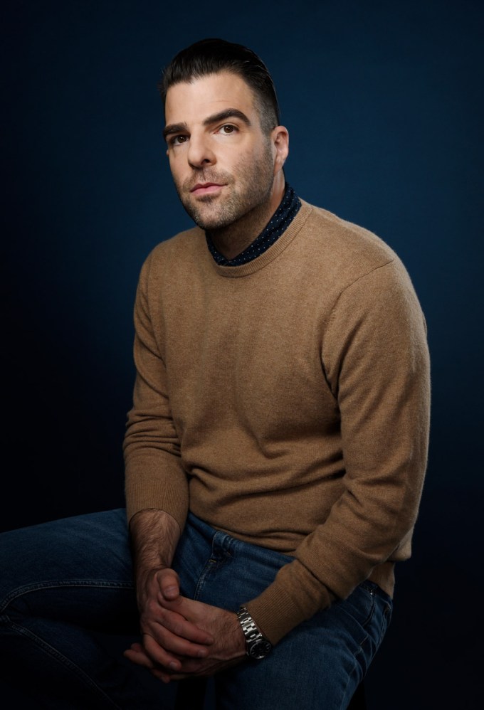 Zachary Quinto poses