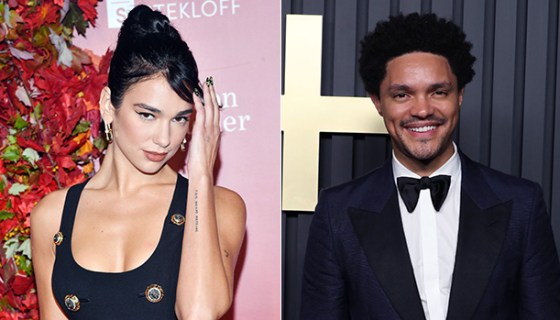 Dua Lipa and Trevor Noah